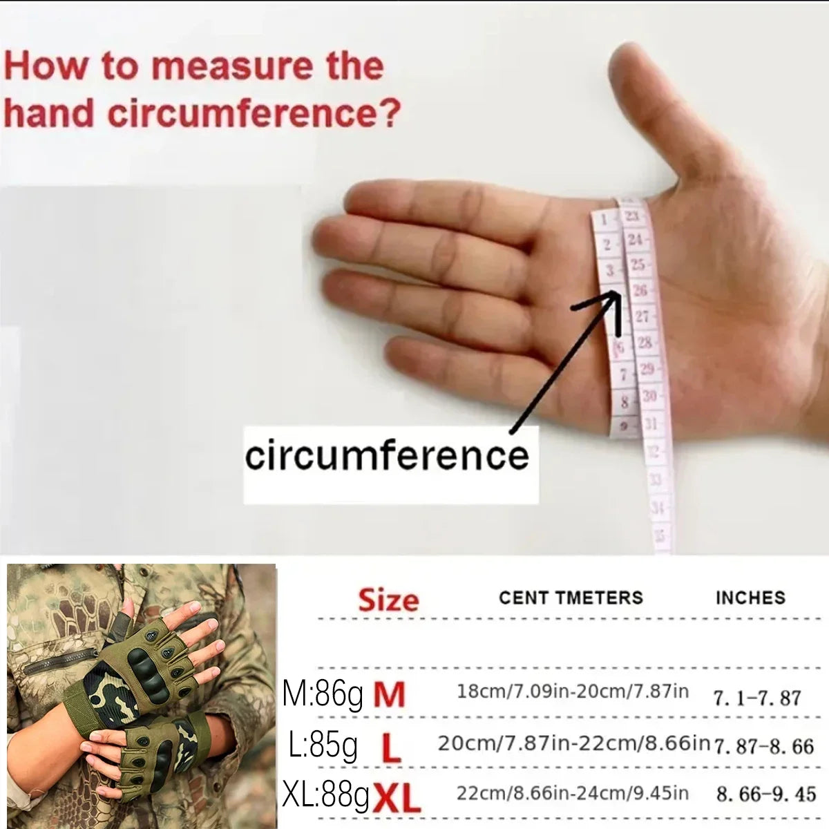 1 pair Half-finger gloves Outdoor military gloves Sports shooting Hunting air gun Motorcycle bicycle gloves