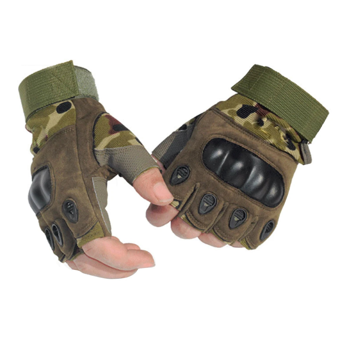 1 pair Half-finger gloves Outdoor military gloves Sports shooting Hunting air gun Motorcycle bicycle gloves