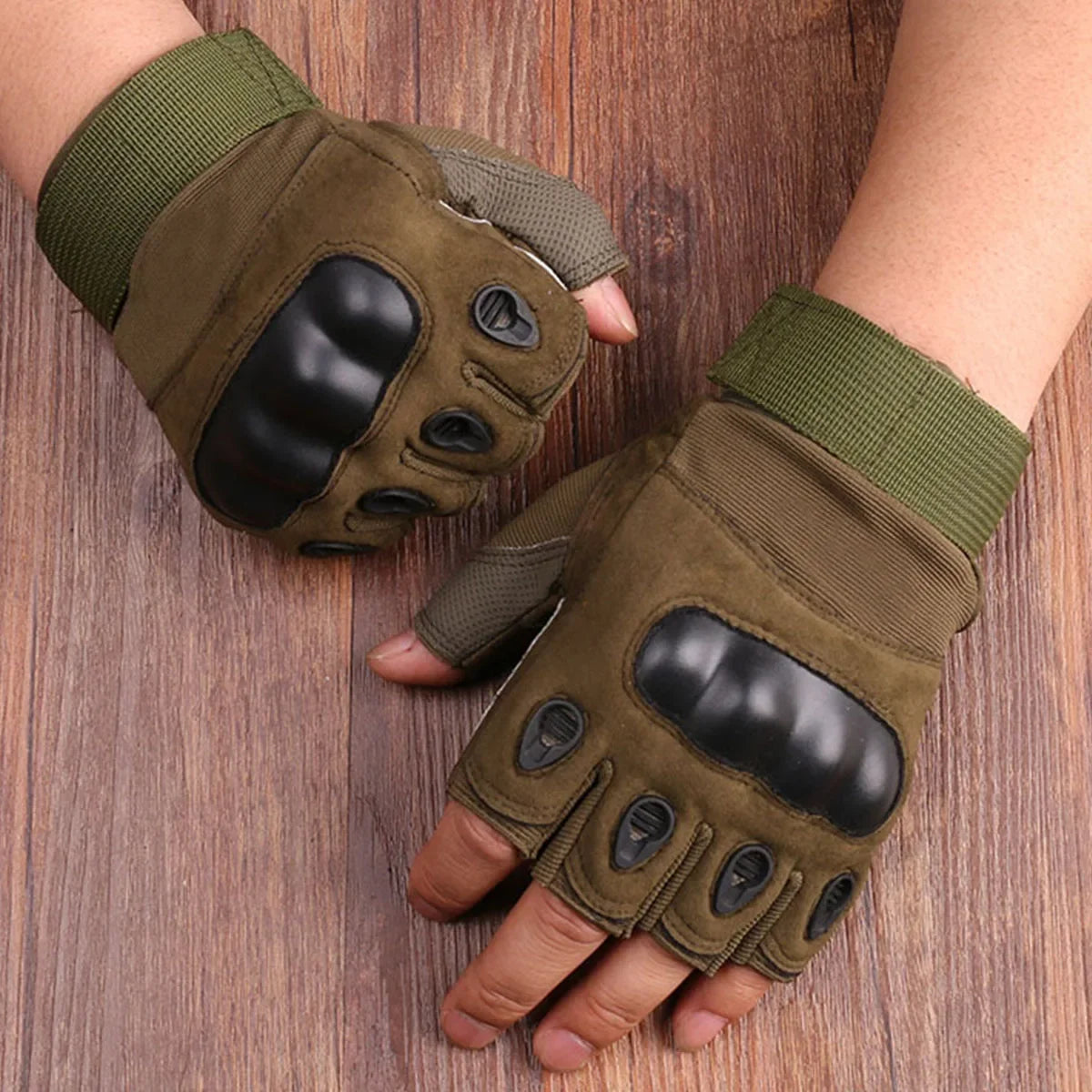1 pair Half-finger gloves Outdoor military gloves Sports shooting Hunting air gun Motorcycle bicycle gloves