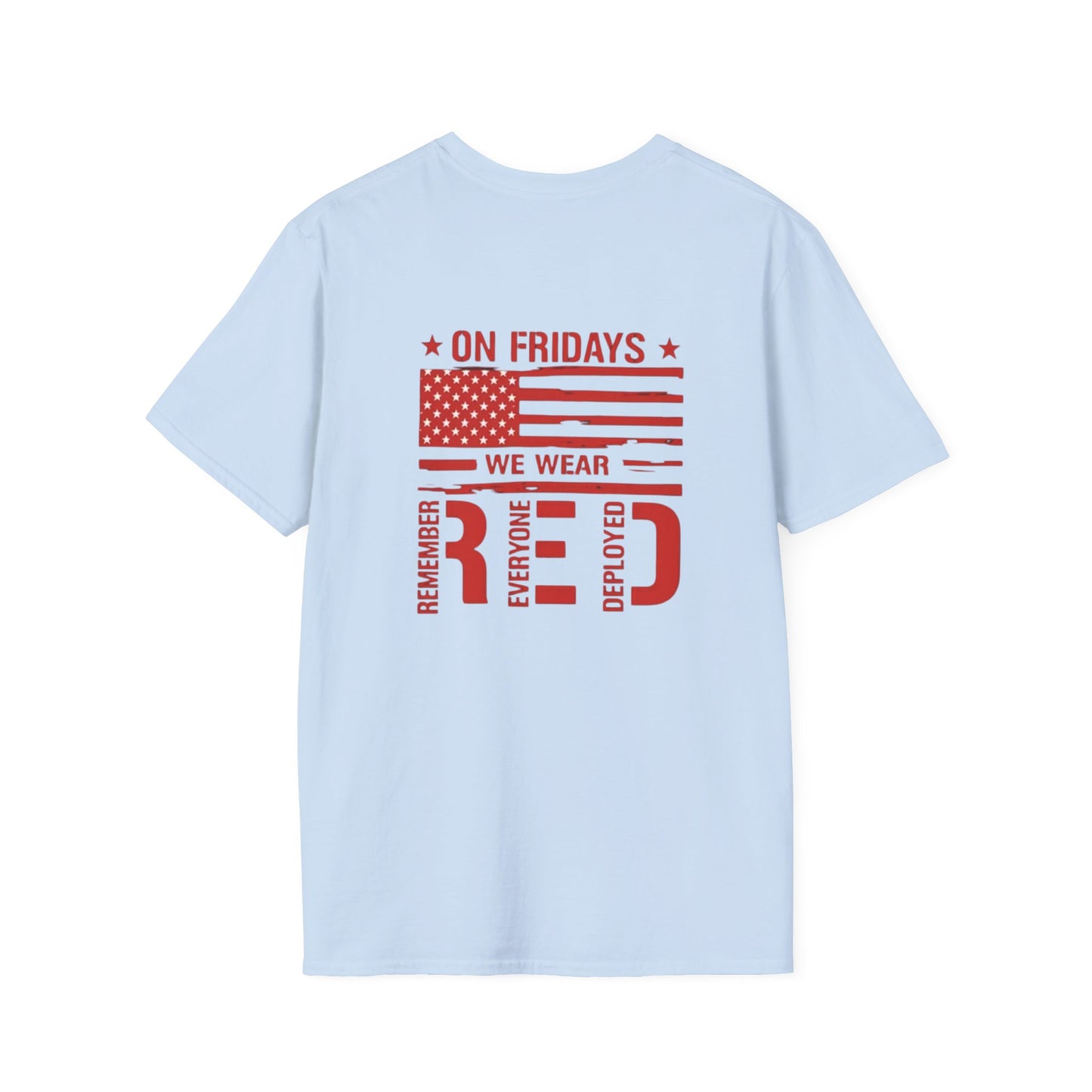Red Friday T-Shirt, Casual Tee, Military Tribute Shirt, Patriotic Apparel, Gift for Veterans, Army Family Support