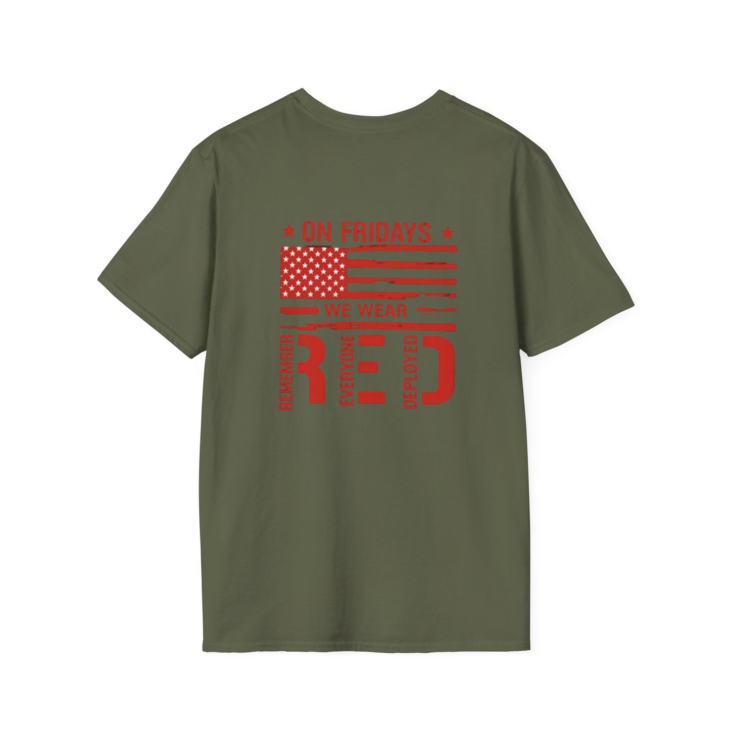 Red Friday T-Shirt, Casual Tee, Military Tribute Shirt, Patriotic Apparel, Gift for Veterans, Army Family Support