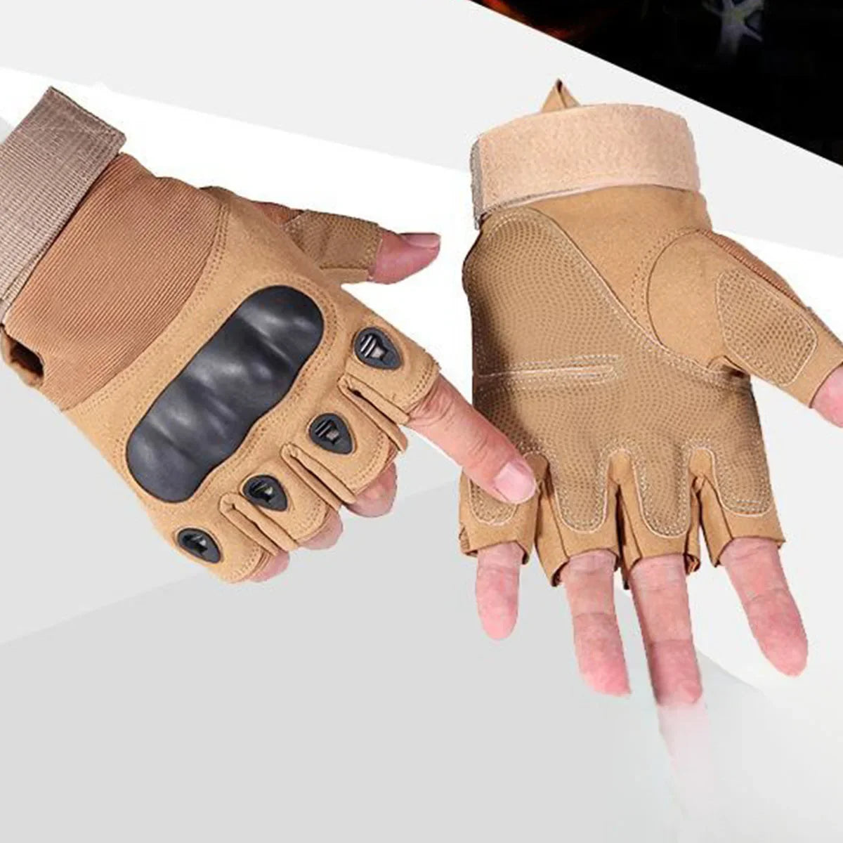1 pair Half-finger gloves Outdoor military gloves Sports shooting Hunting air gun Motorcycle bicycle gloves
