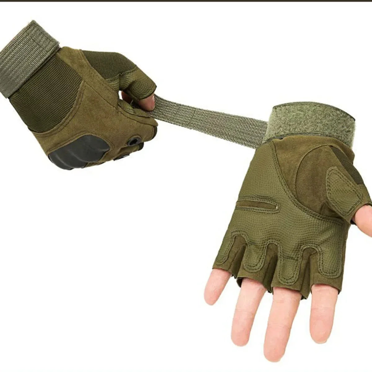 1 pair Half-finger gloves Outdoor military gloves Sports shooting Hunting air gun Motorcycle bicycle gloves
