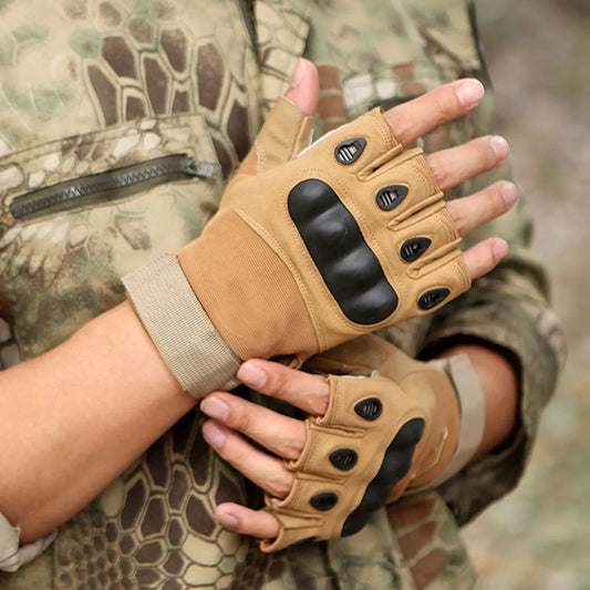 1 pair Half-finger gloves Outdoor military gloves Sports shooting Hunting air gun Motorcycle bicycle gloves